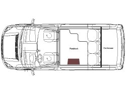 ELW1 Modell SternenfelsMercedes Benz Sprinter, 3200Kg (oder höher) zulässigem Gesamtgewicht, 3250mm Radstand, 2 Einzeldrehsitze in Front, 106cm Besprechungs- und Funktisch, 2er oder 3er Sitzbank, 70cm Geräteraum (14)